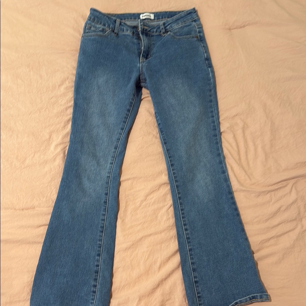 RSQ Blue Flare Wide Leg Jeans with Timeless Appeal
